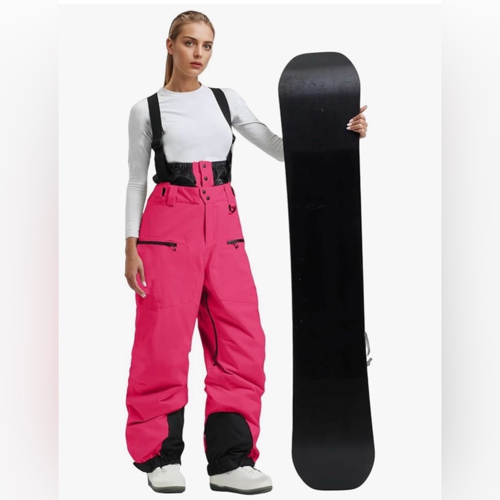 Pink SnowPants with Black Straps